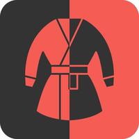 kimono röd omvänd ikon vektor