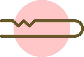 Haarnadel linear Kreis Symbol vektor