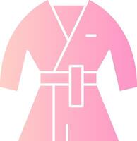 kimono fast mång lutning ikon vektor