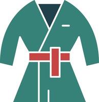 kimono glyf tvåfärgad ikon vektor