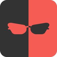 Katze Auge Sonnenbrille rot invers Symbol vektor