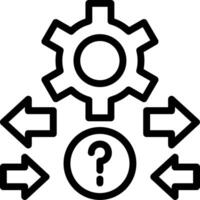 Quiz fließen Linie Symbol vektor