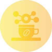 Kaffee Tasse zum informell Vernetzung Gradient Kreis Symbol vektor