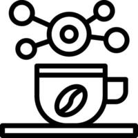 Kaffee Tasse zum informell Vernetzung Linie Symbol vektor