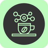 Kaffee Tasse zum informell Vernetzung linear runden Symbol vektor