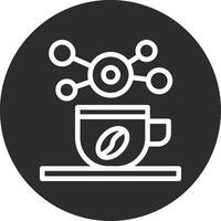 kaffe kopp för informell nätverkande omvänd ikon vektor