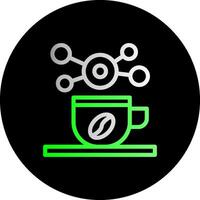 Kaffee Tasse zum informell Vernetzung Dual Gradient Kreis Symbol vektor