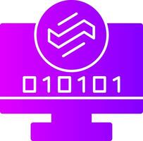 Byte Welle solide multi Gradient Symbol vektor