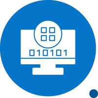 Byte Aussicht Glyphe Schatten Symbol vektor