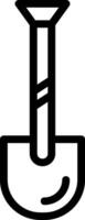 Schaufel-Linie-Symbol vektor