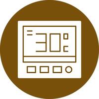 Thermostat-Glyphe-Kreis-Symbol vektor