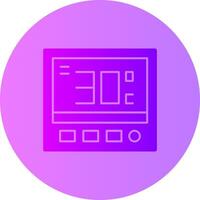 termostat lutning cirkel ikon vektor