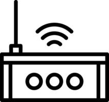 W-lan Router Linie Symbol vektor