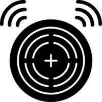 Rauch Alarm Glyphe Symbol vektor