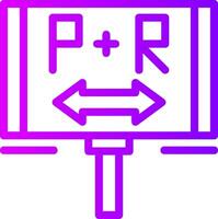 Park und Reiten linear Gradient Symbol vektor