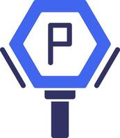 Parkplatz Zeichen solide zwei Farbe Symbol vektor