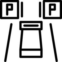 Parkplatz Reservierung Linie Symbol vektor