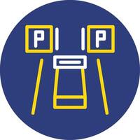 Parkplatz Reservierung Dual Linie Kreis Symbol vektor