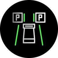 Parkplatz Reservierung Dual Gradient Kreis Symbol vektor