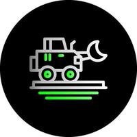 Bulldozer Dual Gradient Kreis Symbol vektor