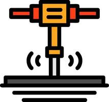 Presslufthammer Linie gefüllt Symbol vektor