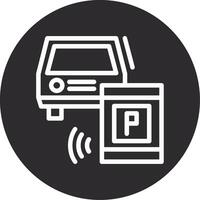 Fernbedienung Parkplatz invertiert Symbol vektor