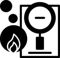 Feuer Ermittlung Glyphe Symbol vektor