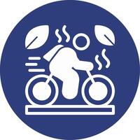 Radfahren Glyphen-Kreis-Symbol vektor