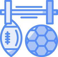 Sport Linie gefüllt Blau Symbol vektor