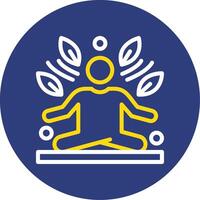 Meditation Dual Linie Kreis Symbol vektor