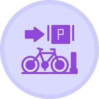 parkerad cyklar Flerfärgad cirkel ikon vektor