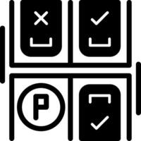 parkering beläggning status glyf ikon vektor