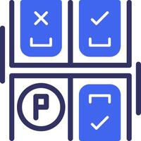 parkering beläggning status fast två Färg ikon vektor