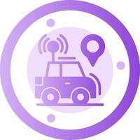 Auto Locator Glyphe Gradient Symbol vektor