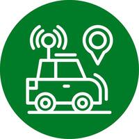 Auto Locator Gliederung Kreis Symbol vektor