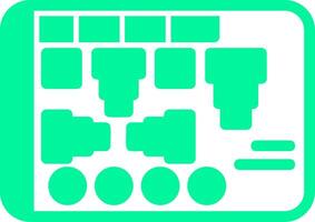 Drucker solide multi Gradient Symbol vektor