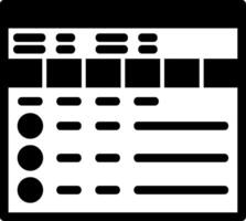 Checkliste Glyphensymbol vektor