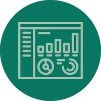 Diagramm Linie multi Farbe Symbol vektor