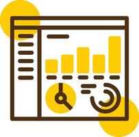 Diagramm Gelb lieanr Kreis Symbol vektor