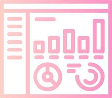 Diagramm linear Gradient Symbol vektor