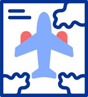 Flugzeug Farbe gefüllt Symbol vektor