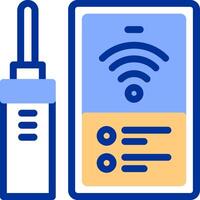 W-lan Verbindung Farbe gefüllt Symbol vektor