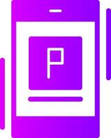 Parkplatz App Linie solide multi Gradient iconsolid multi Gradient Symbol vektor