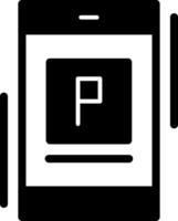 Parkplatz App Glyphe Glyphe Ikonglyphe Symbol vektor