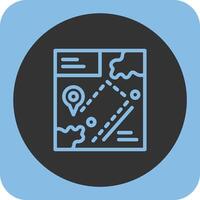 Navigation linear runden Symbol vektor