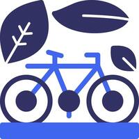 Fahrrad solide zwei Farbe Symbol vektor