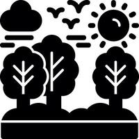 Wald Erhaltung Glyphe Symbol vektor