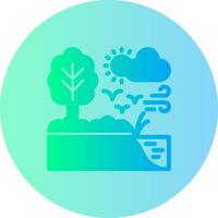 Boden Erosion Steuerung Gradient Kreis Symbol vektor