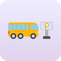 Bus Parkplatz Vektor Symbol