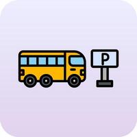 Bus Parkplatz Vektor Symbol